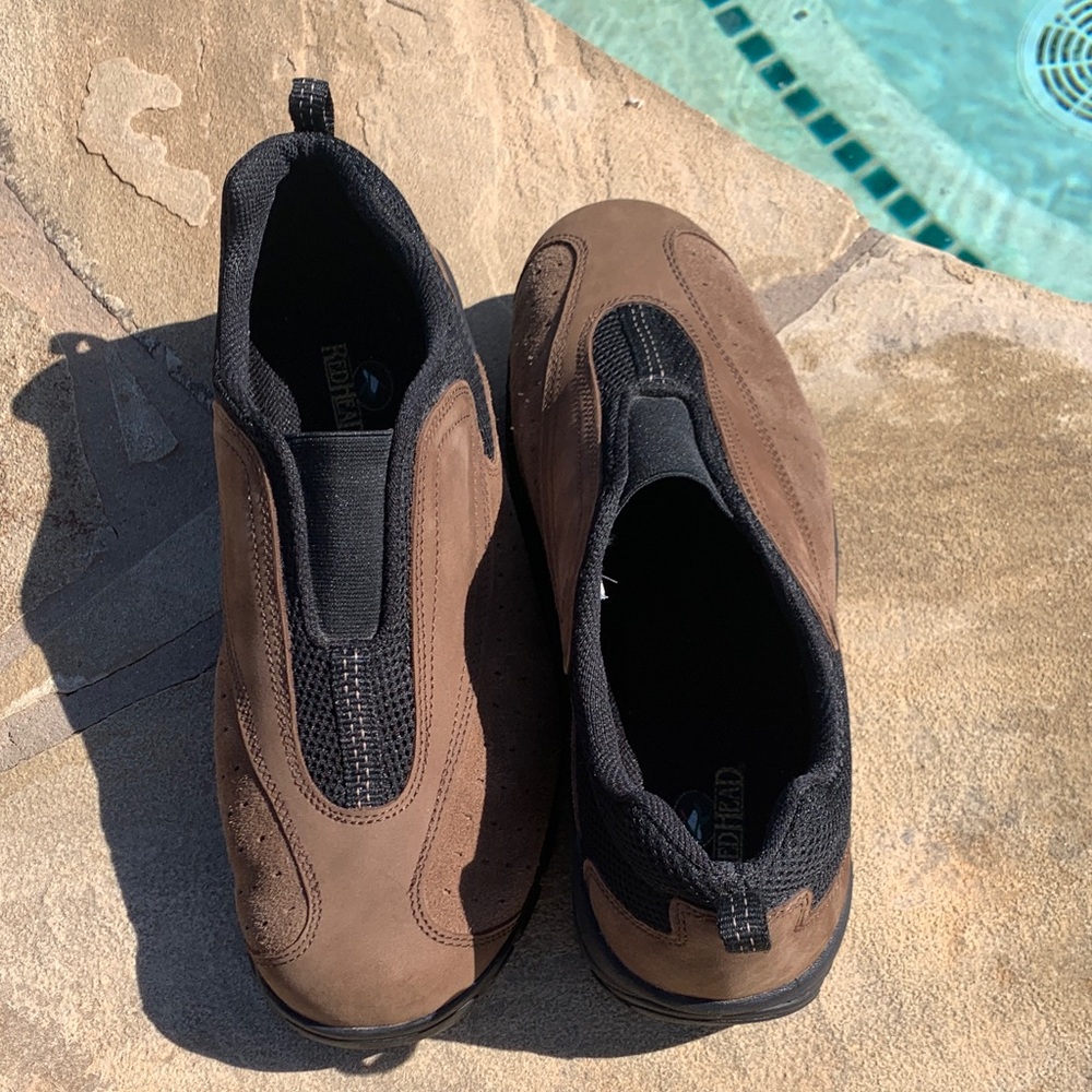 Men’s RedHead Tan and Black Slip-On Loafers, 11.5 - Picture 3 of 8